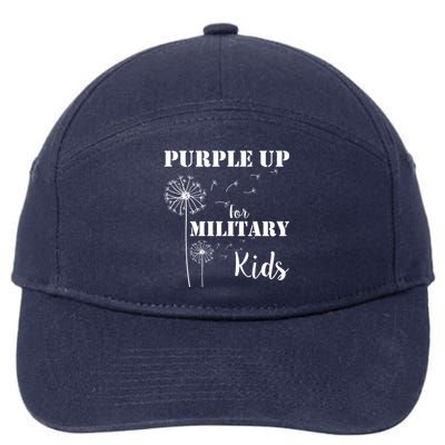 Purple Up Military Child 7-Panel Snapback Hat