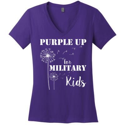 Purple Up Military Child Women's V-Neck T-Shirt