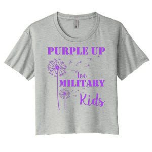 Purple Up Military Child Women's Crop Top Tee