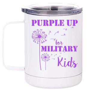 Purple Up Military Child 12 oz Stainless Steel Tumbler Cup