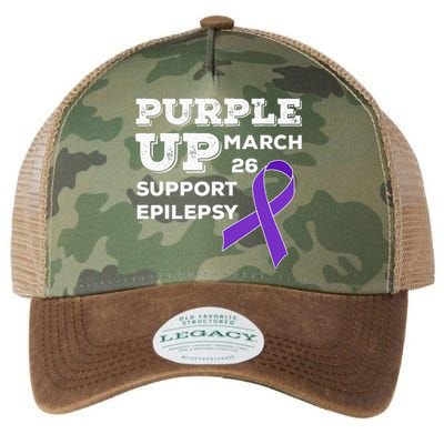 Purple UP March 26 Support Epilepsy Awareness Day Legacy Tie Dye Trucker Hat