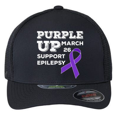 Purple UP March 26 Support Epilepsy Awareness Day Flexfit Unipanel Trucker Cap