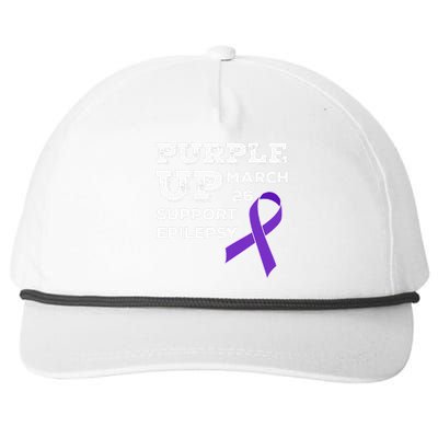 Purple UP March 26 Support Epilepsy Awareness Day Snapback Five-Panel Rope Hat