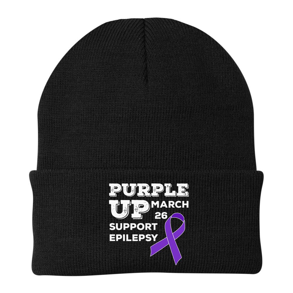 Purple UP March 26 Support Epilepsy Awareness Day Beanie