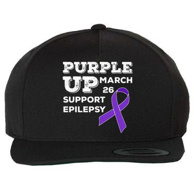 Purple UP March 26 Support Epilepsy Awareness Day Wool Snapback Cap