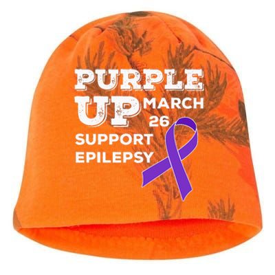 Purple UP March 26 Support Epilepsy Awareness Day Kati - Camo Knit Beanie