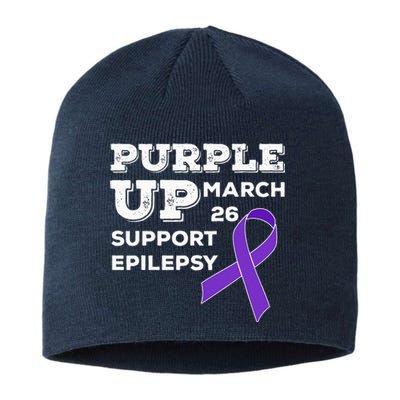 Purple UP March 26 Support Epilepsy Awareness Day Sustainable Beanie