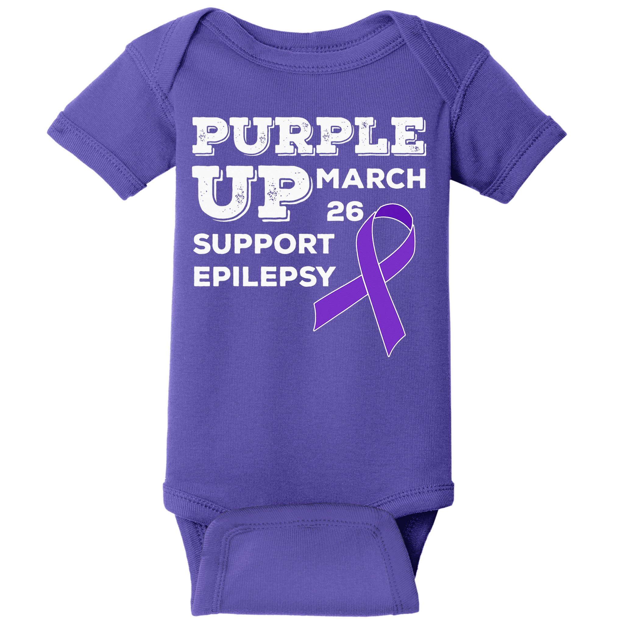 Purple UP March 26 Support Epilepsy Awareness Day Baby Bodysuit