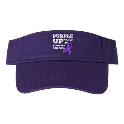 Purple UP March 26 Support Epilepsy Awareness Day Valucap Bio-Washed Visor