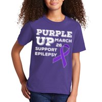 Purple UP March 26 Support Epilepsy Awareness Day Kids T-Shirt