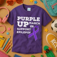 Purple UP March 26 Support Epilepsy Awareness Day Kids T-Shirt