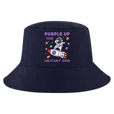 Purple Up Military Ki.Ds Military Child Month Astronaut Funny Cool Comfort Performance Bucket Hat