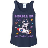 Purple Up Military Ki.Ds Military Child Month Astronaut Funny Ladies Essential Tank