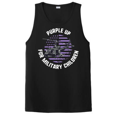 Purple Up Military Child Month Awareness Ren Helicopter PosiCharge Competitor Tank