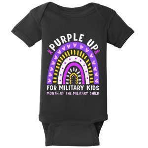 Purple Up Military Month Of The Military Child Rainbow Baby Bodysuit