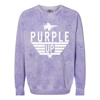 Purple Up Military Child Month Colorblast Crewneck Sweatshirt