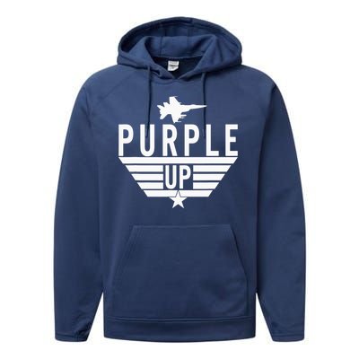 Purple Up Military Child Month Performance Fleece Hoodie