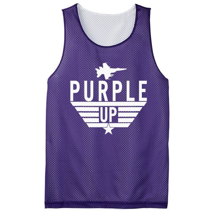 Purple Up Military Child Month Mesh Reversible Basketball Jersey Tank