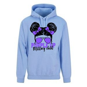 Purple Up Military Child Hair Bun Unisex Surf Hoodie