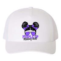 Purple Up Military Child Hair Bun Yupoong Adult 5-Panel Trucker Hat