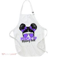Purple Up Military Child Hair Bun Apron