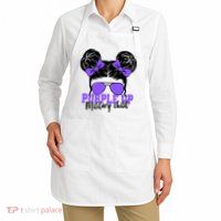 Purple Up Military Child Hair Bun Apron