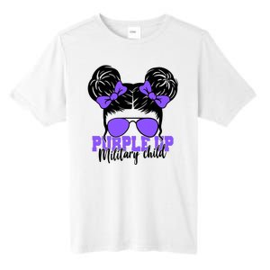 Purple Up Military Child Hair Bun Tall Fusion ChromaSoft Performance T-Shirt