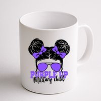 Purple Up Military Child Hair Bun Coffee Mug