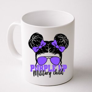 Purple Up Military Child Hair Bun Coffee Mug