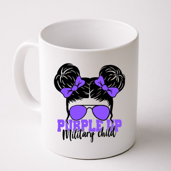 Purple Up Military Child Hair Bun Coffee Mug