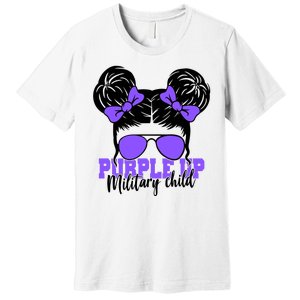 Purple Up Military Child Hair Bun Premium T-Shirt