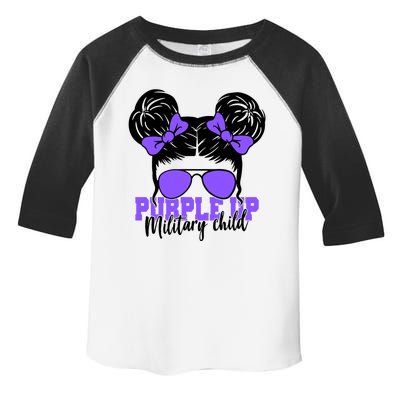 Purple Up Military Child Hair Bun Toddler Fine Jersey T-Shirt