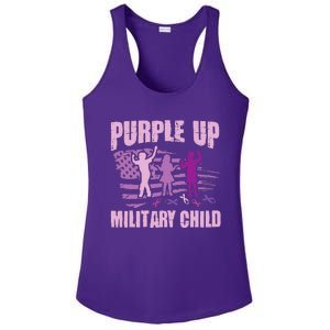 Purple Up Military Child US Flag Military Child Awareness Ladies PosiCharge Competitor Racerback Tank