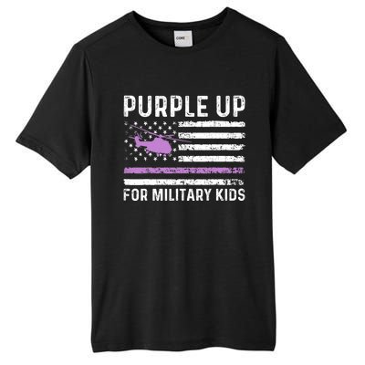 Purple Up Military Military Child Retro American Flag Tall Fusion ChromaSoft Performance T-Shirt