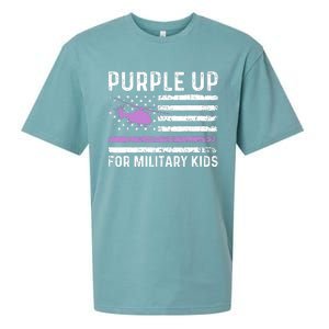 Purple Up Military Military Child Retro American Flag Sueded Cloud Jersey T-Shirt