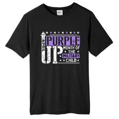 Purple Up Month Of Military Child Awarenes Tall Fusion ChromaSoft Performance T-Shirt