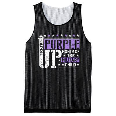 Purple Up Month Of Military Child Awarenes Mesh Reversible Basketball Jersey Tank