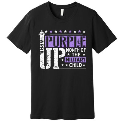 Purple Up Month Of Military Child Awarenes Premium T-Shirt