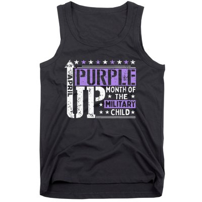 Purple Up Month Of Military Child Awarenes Tank Top