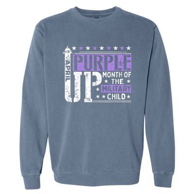 Purple Up Month Of Military Child Awarenes Garment-Dyed Sweatshirt