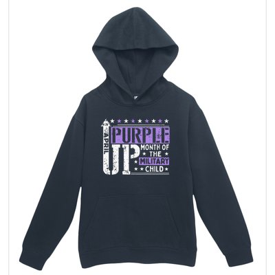 Purple Up Month Of Military Child Awarenes Urban Pullover Hoodie