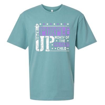 Purple Up Month Of Military Child Awarenes Sueded Cloud Jersey T-Shirt