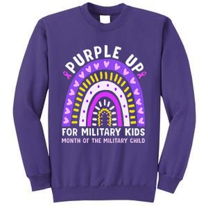 Purple Up Military Month Of The Military Child Rainbow Sweatshirt