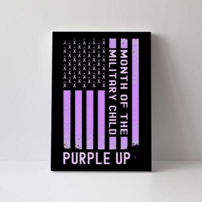 Purple Up Military April Military Month Canvas