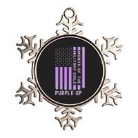 Purple Up Military April Military Month Metallic Star Ornament