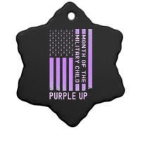 Purple Up Military April Military Month Ceramic Star Ornament