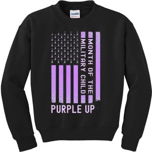 Purple Up Military April Military Month Kids Sweatshirt