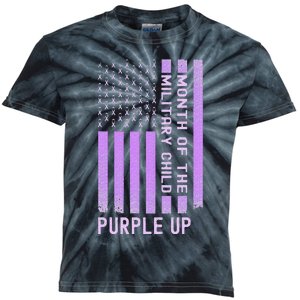 Purple Up Military April Military Month Kids Tie-Dye T-Shirt