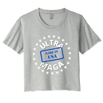 Proud Ultra Maga Made In USA Women's Crop Top Tee