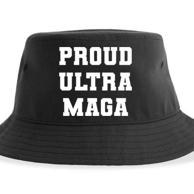 Proud Ultra MAGA Varsity USA United States Of America Sustainable Bucket Hat